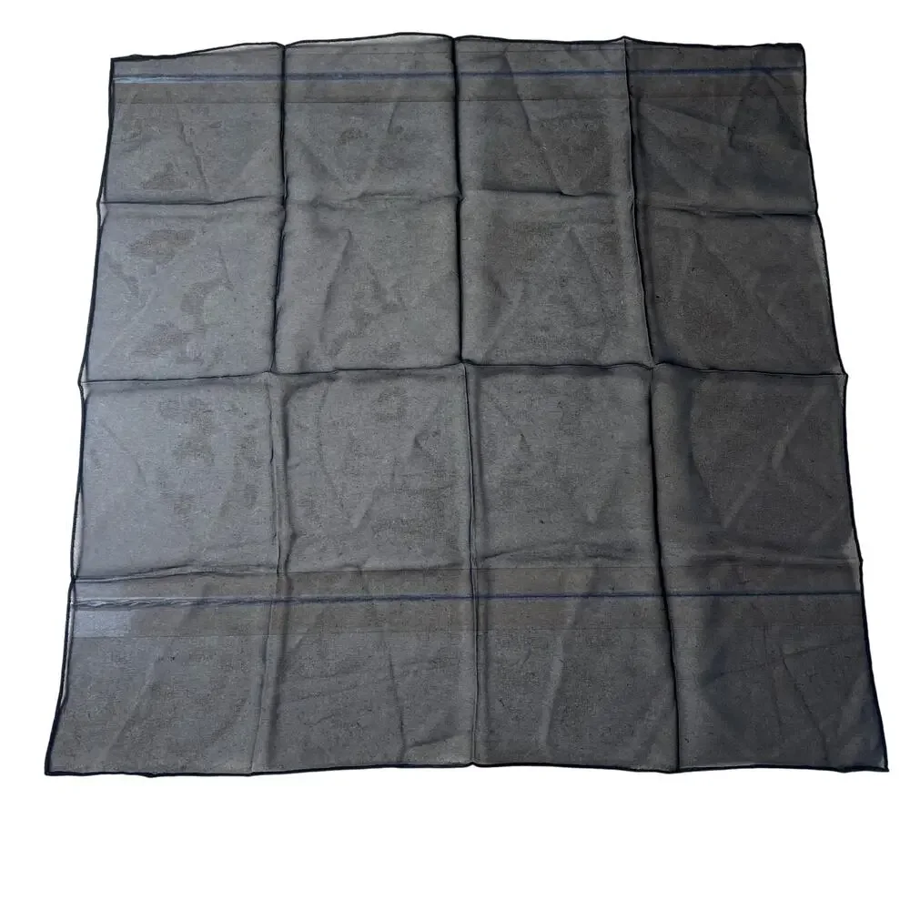 Kerchief Mens One Size Black Square Scarf Polyester Chiffon Double Sided